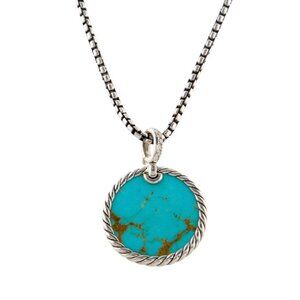 DAVID YURMAN MOTHER OF PEARL, TURQUOISE & DIAMOND REVERSIBLE ELEMENT NECKLACE